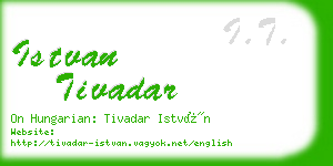 istvan tivadar business card